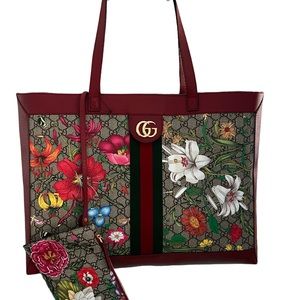 Brand New GUCCI GG Flora Ophidia Supreme Large Tote Bag